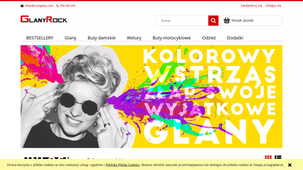 Zrzut ekranu strony rockglany.com