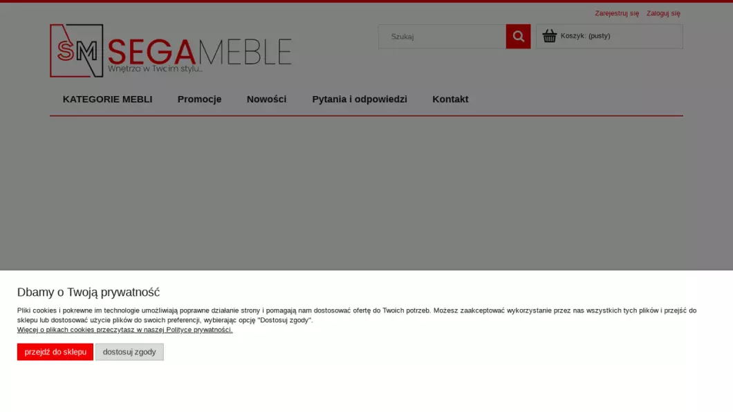 Zrzut ekranu strony Sega Meble - sklep meblowy