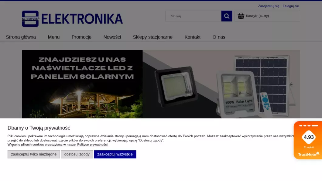 Zrzut ekranu strony Gi Servel - elektronika