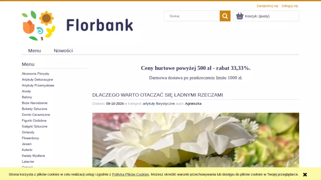 Zrzut ekranu strony Florbank