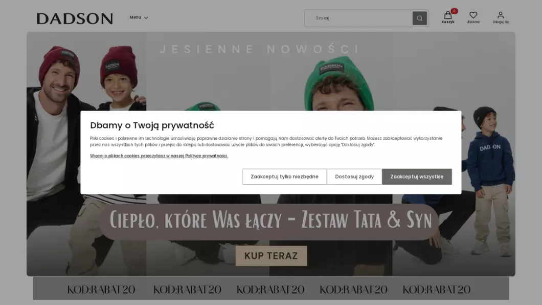Zrzut ekranu strony Dadson