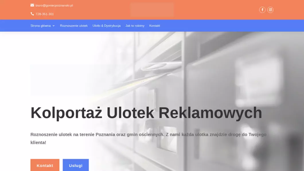 Zrzut ekranu strony Goniec Poznański